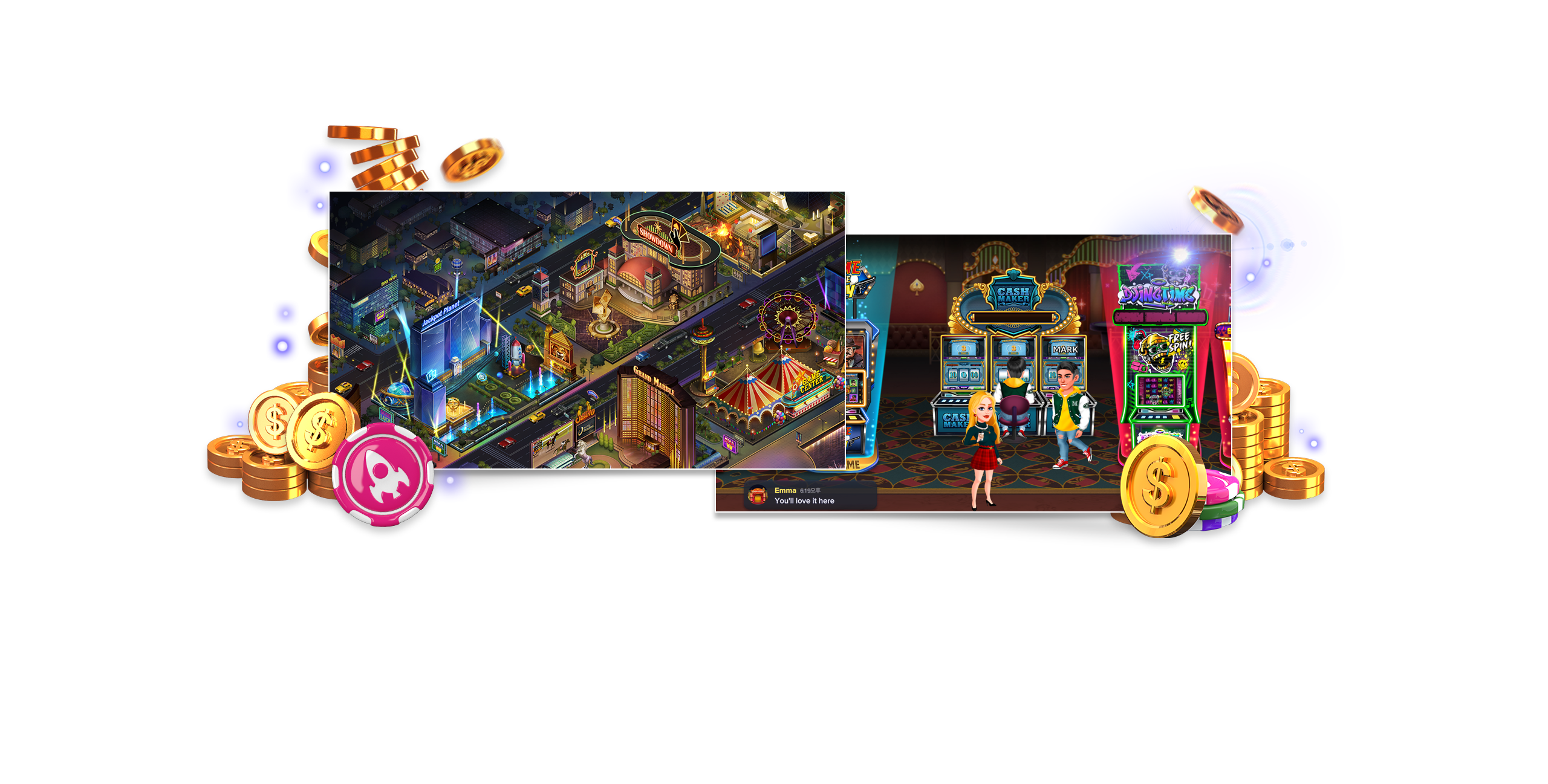 Casino Universe Pebble City: Various Themed casinos in one place! From EPIC WINS to Social Interactions, experience the perfect casino experience!-0